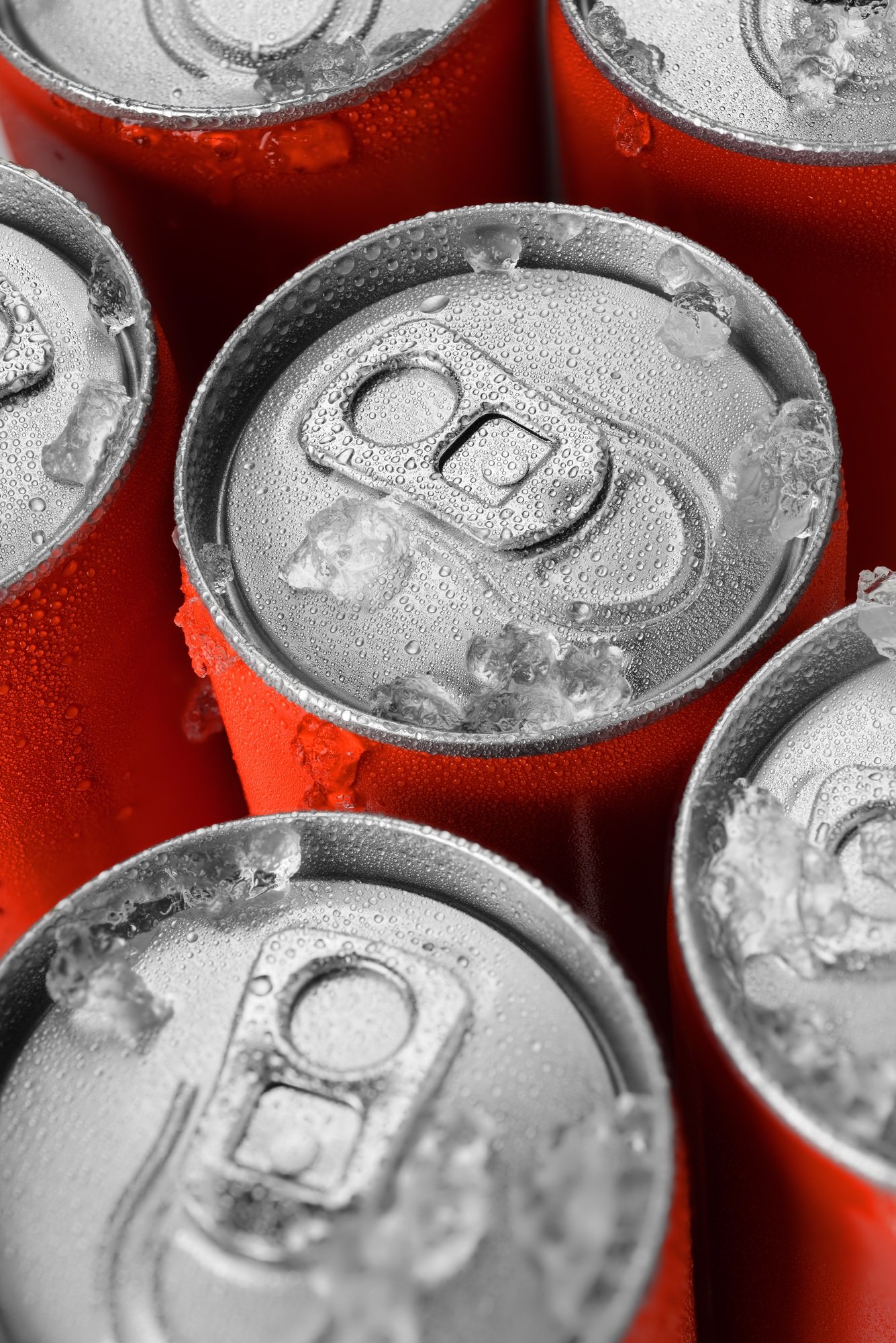 Red soda cans